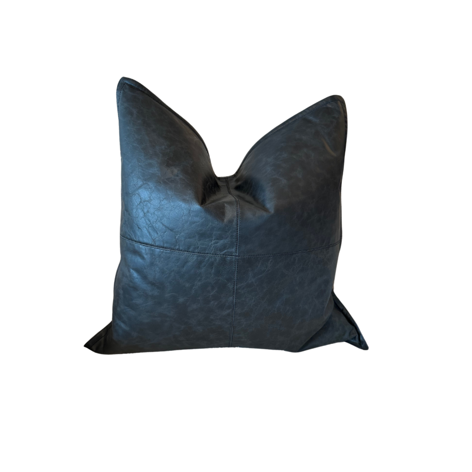 CLASSIC HOME LEATHER DEXTER ONYX 22" PILLOW