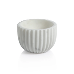 ZODAX WHISPERING RIBBED MARBLE BOWL (WHITE)