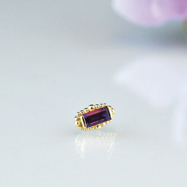 BVLA Beaded Baguette with Amethyst