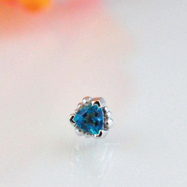 BVLA Beaded Trillion with Paraiba Topaz