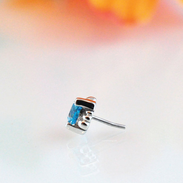 BVLA Beaded Trillion with Paraiba Topaz