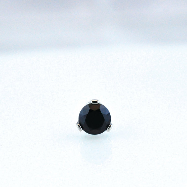 Industrial Strength Threadless  Faceted Gem End 4mm