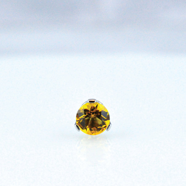 Industrial Strength Threadless  Faceted Gem End 4mm