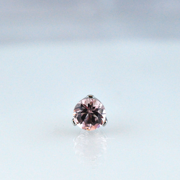 Industrial Strength Threadless  Faceted Gem End 4mm