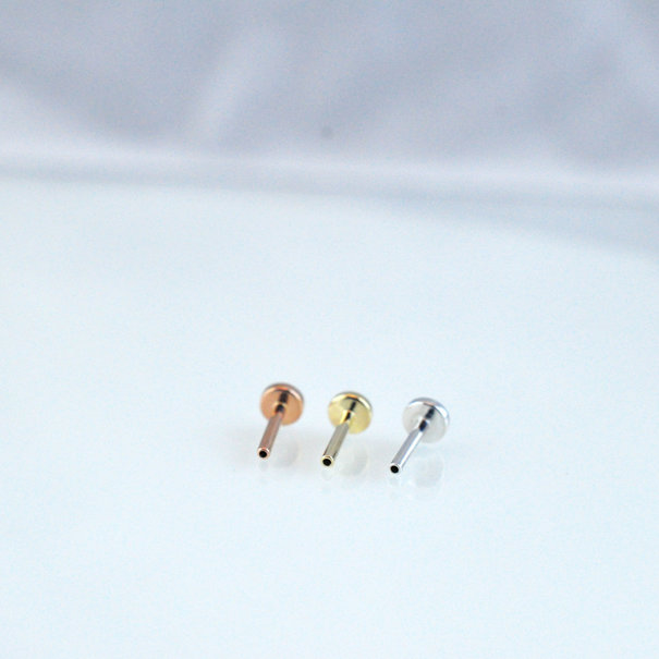 BVLA 18g Gold Threadless Flatback