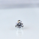 Threadless 4mm Round Faceted Top