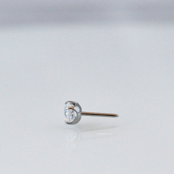 NeoMetal Threadless Prong-Set Faceted Gem End