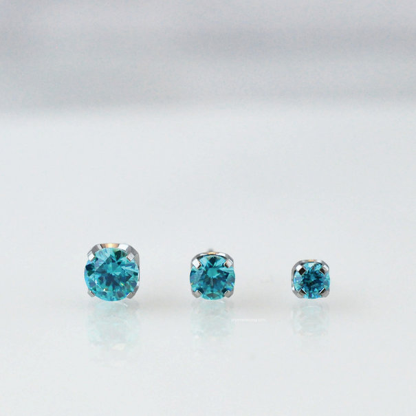 NeoMetal Threadless Prong-Set Faceted Gem End