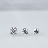 Threadless Prong-Set Faceted Gem End