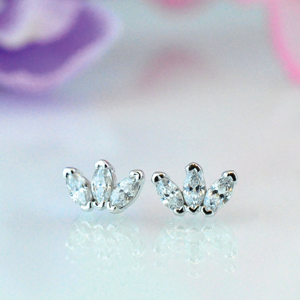 BVLA Marquise Fan with Cubic Zirconia