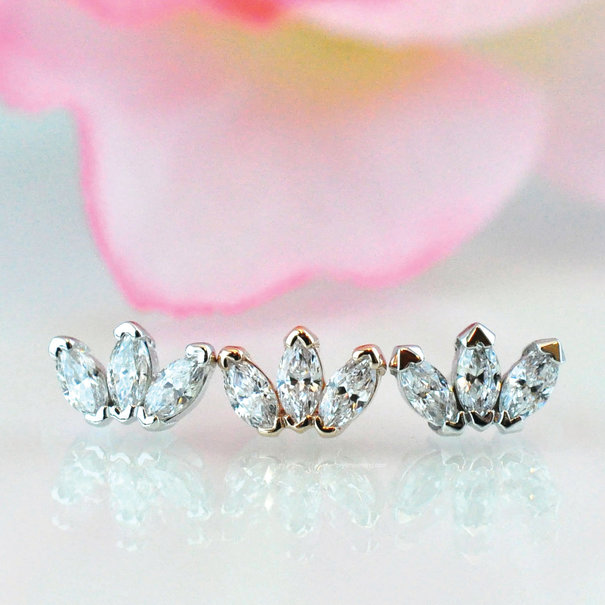 BVLA Marquise Fan with Cubic Zirconia