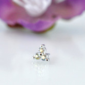Tri-Prong Cluster with Mercury Mist Topaz