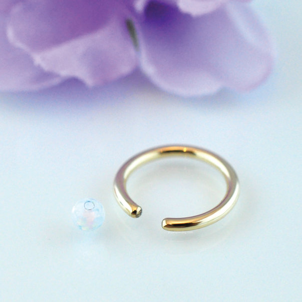 Gold Captive Bead Ring