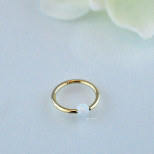 Prysm Body Jewelry Gold Captive Bead Ring
