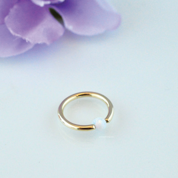 Gold Captive Bead Ring