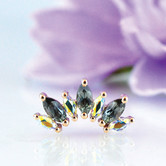 Athena with Mercury Mist Topaz | Grey Sapphires