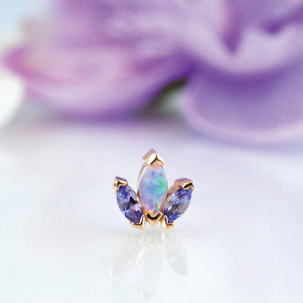 BVLA Mini AJ with Tanzanite | White Opal