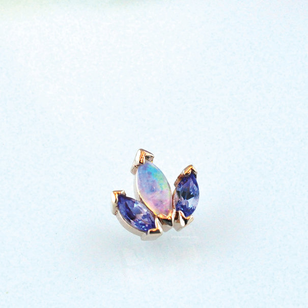 BVLA Mini AJ with Tanzanite | White Opal