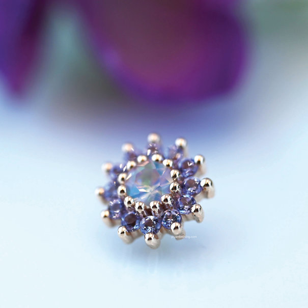BVLA The Rose with Tanzanite | Syn Water Opal