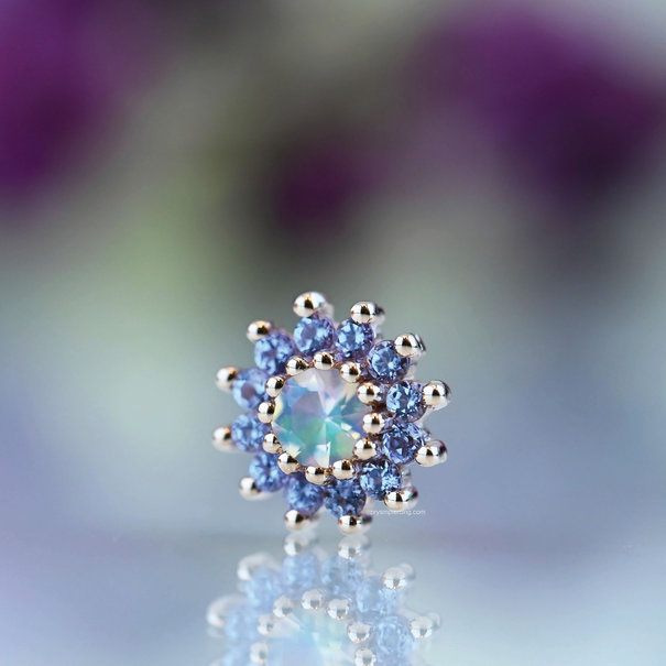 BVLA The Rose with Tanzanite | Syn Water Opal