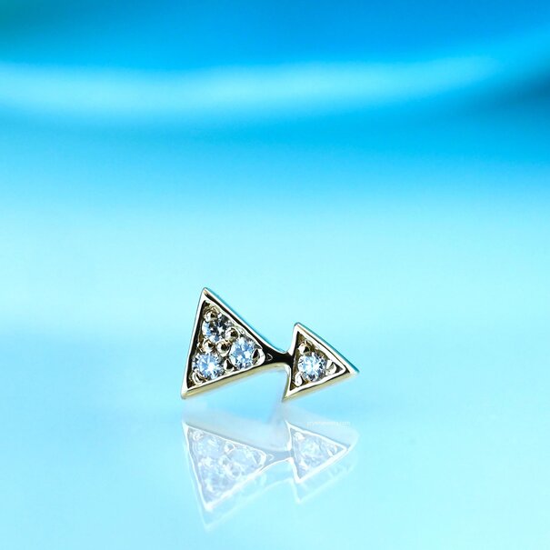 BVLA Fate Double Pave Triangle with Diamond