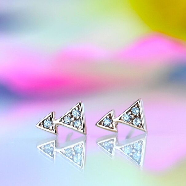 BVLA Fate Double Pave Triangle with Diamond
