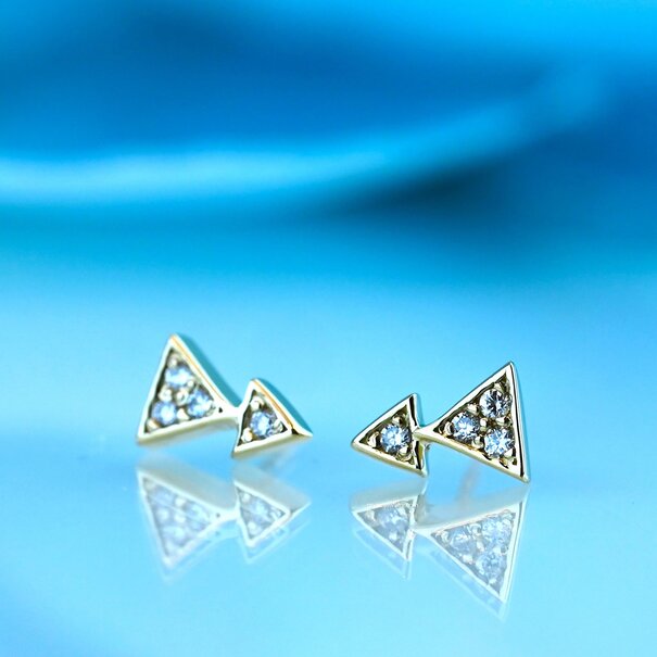 BVLA Fate Double Pave Triangle with Diamond