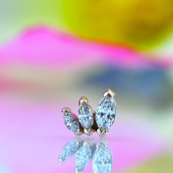BVLA French Kiss with Diamond | 5x4mm Overall