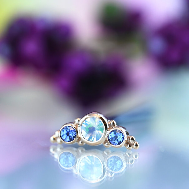 BVLA 3 Gem Graduating Panaraya with Tanzanite | Synthetic Water Opal