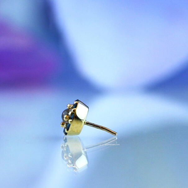 BVLA Altura with Rainbow Moonstone | London Blue Topaz