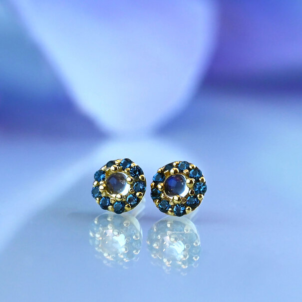 BVLA Altura with Rainbow Moonstone | London Blue Topaz