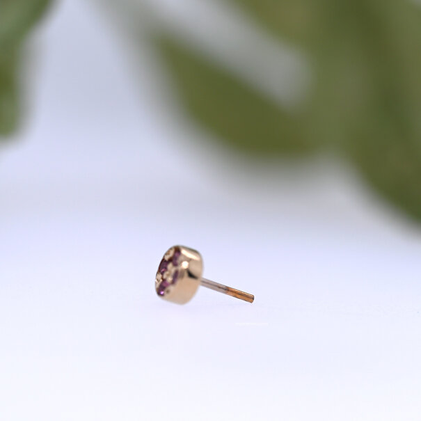 BVLA Micro Pave Disc with Rhodolite