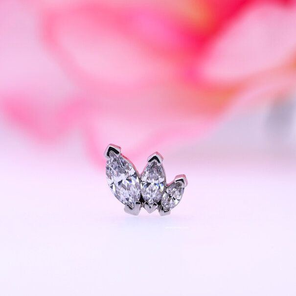 French Kiss with White Cubic Zirconia