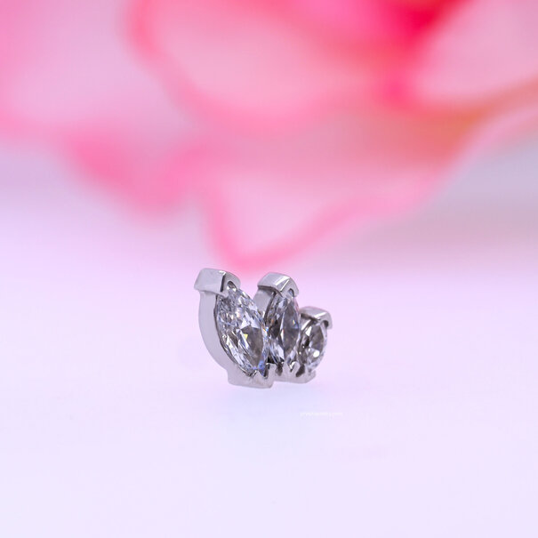 BVLA French Kiss with White Cubic Zirconia