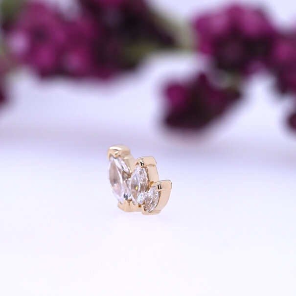French Kiss with White Cubic Zirconia