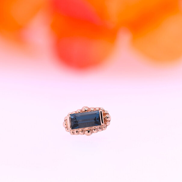 BVLA Beaded Baguette with  London Blue Topaz