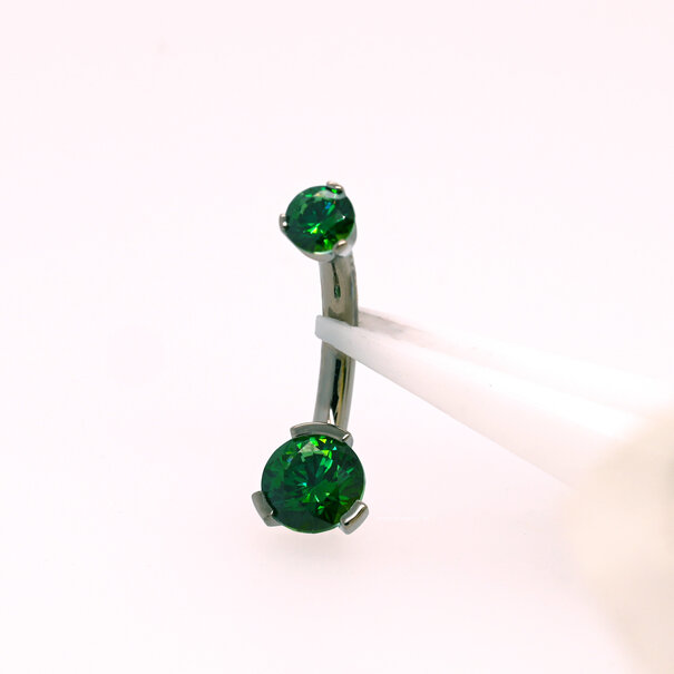 Industrial Strength Prong Set Navel Curve
