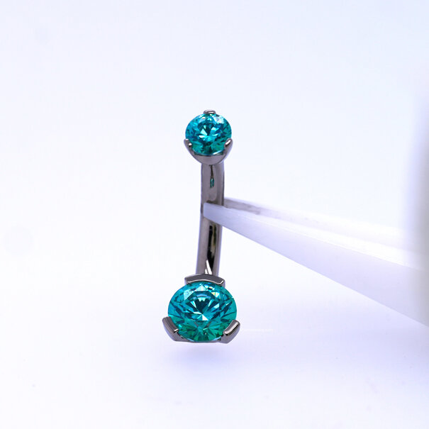 Industrial Strength Prong Set Navel Curve