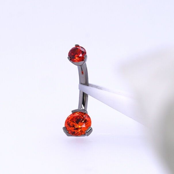 Industrial Strength Prong Set Navel Curve
