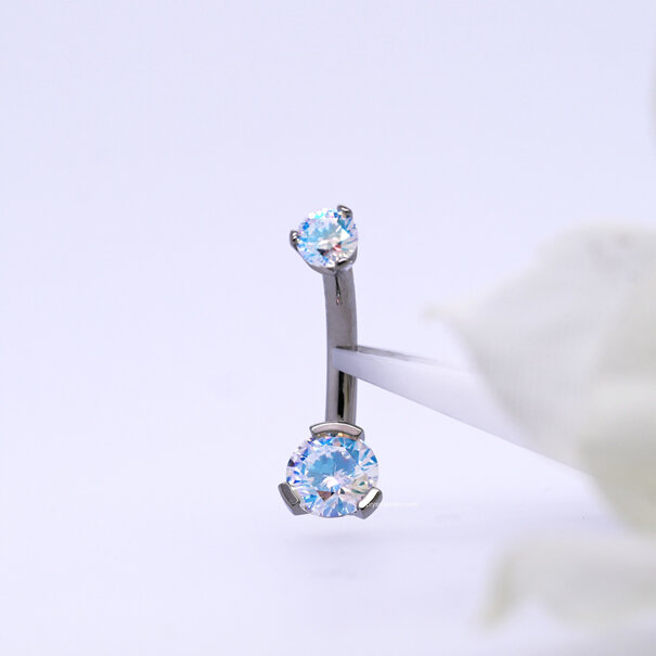 Industrial Strength Prong Set Navel Curve