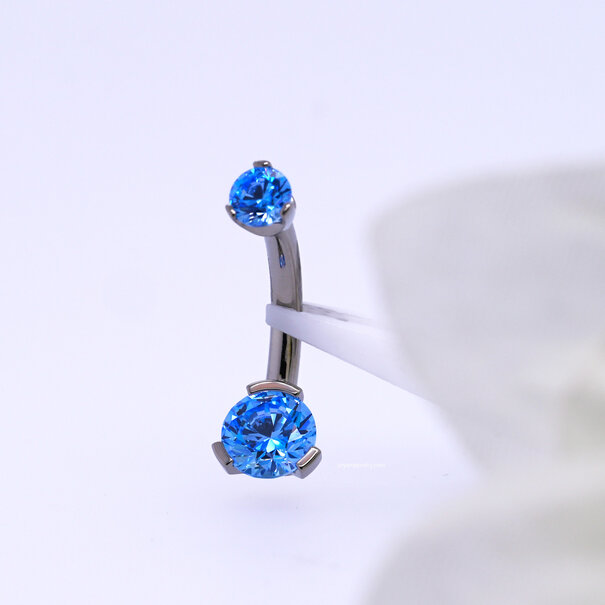 Industrial Strength Prong Set Navel Curve