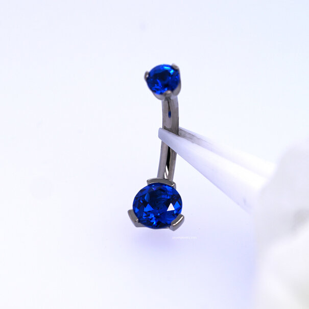 Industrial Strength Prong Set Navel Curve