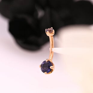 Navel Curve | 4 Prong with Iolite