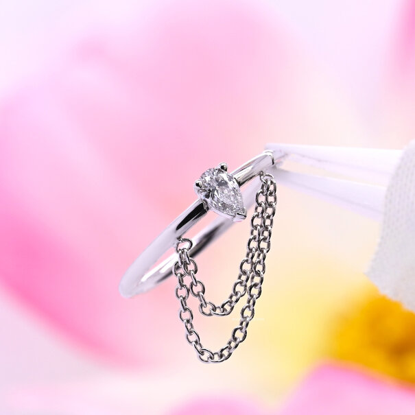 BVLA Call Me Seam Ring with Diamond