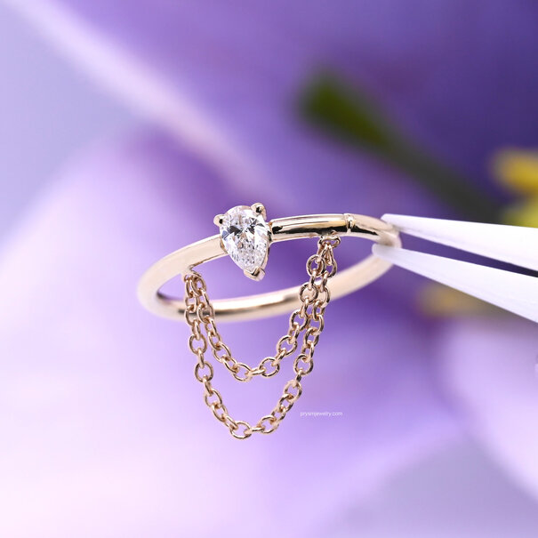 BVLA Call Me Seam Ring with Diamond
