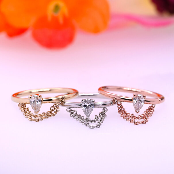 BVLA Call Me Seam Ring with Diamond