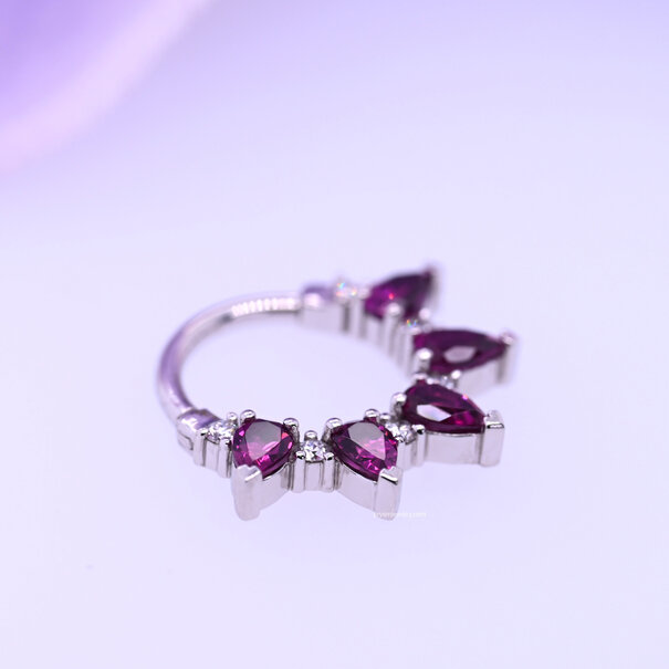 BVLA Pear Kolo with Diamond | Rhodolite