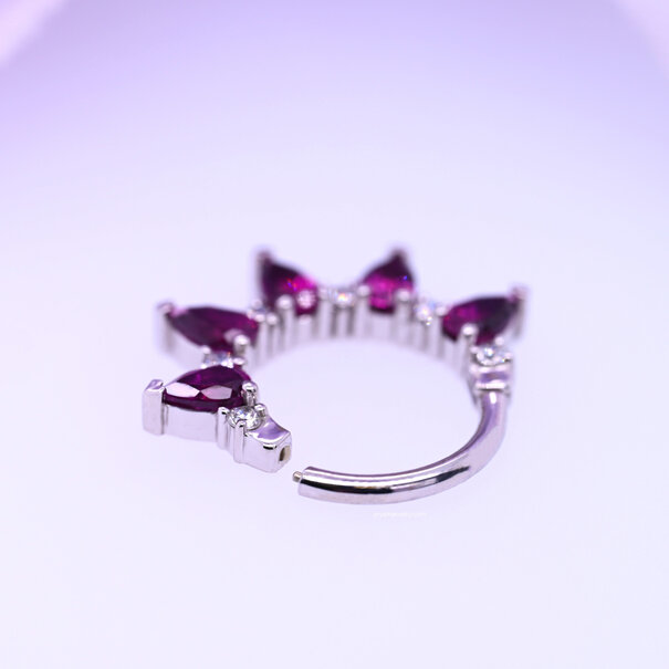 BVLA Pear Kolo with Diamond | Rhodolite