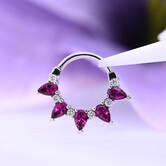 Pear Kolo with Diamond | Rhodolite