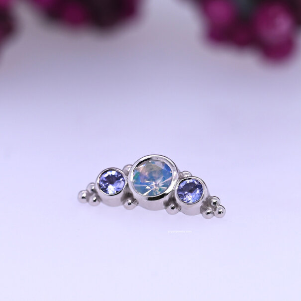 BVLA 3 Gem Graduating Panaraya with Tanzanite | Synthetic Water Opal